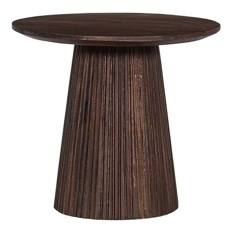 Runder Couchtisch MITCHEL – Exotisches Mangoholz in Braun, Durchmesser 50 cm