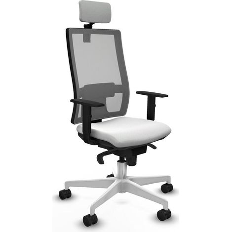 Piqueras-y-crespo Chaise de bureau ergonomique blanc (1/3)