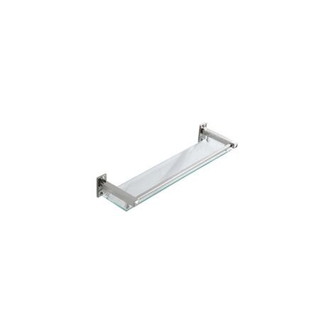 40 cm Badezimmerregal, Duschablage aus Glas zur Wandmontage, rechteckiges Duschregal aus gehärtetem Glas - Crezuo (1/4)