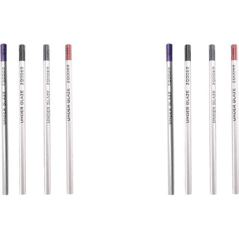 Lot de 8 crayons à sous-glaçure, crayons à sous-glaçure pour poterie, crayon à sous-glaçure de précision pour poterie B (1/2)