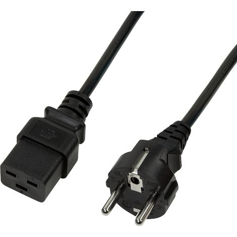 LogiLink CP151 cable de transmisión Negro 1 m CEE7/7 IEC C19 (1/5)