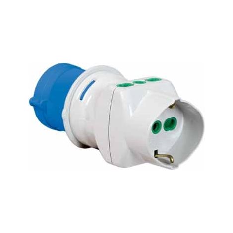 Adapter für industrielle 230V zu 1P40+2P17/11 steckdosen italienisch Fanton 73090