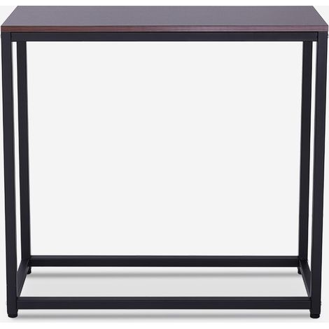 Consolle moderna mobile ingresso in metallo 80x30x75cm Nigel - Marrone Noce