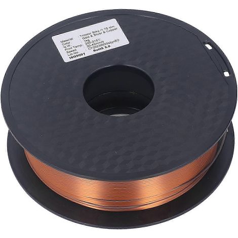 1,75 mm PLA-Filament in Gold, Silber und Kupfer (Dreifarben-Seidenglanz) für 3D-Drucker, Verbrauchsmaterial für Metallic-Drucke, Dreifarbenspule (1/4)