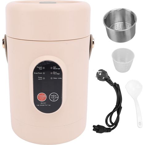 Marmite électrique Portable 500W, petite tasse multifonctionnelle avec panier vapeur en acier inoxydable, prise ue 220V (1/5)