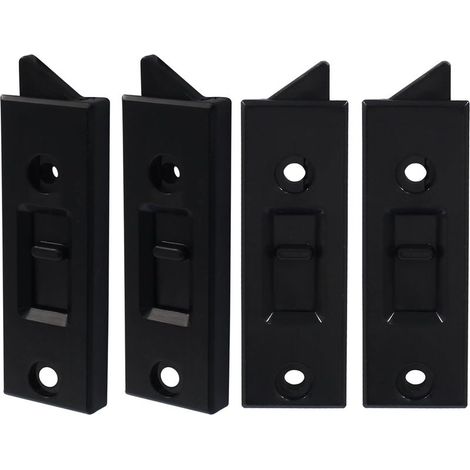 Verrou Porte 4 Pièces Rechange pour Loquet Inclinable et Serrures Porte Coulissante pour Pièces Intérieures, Fenêtres, Portes De Salle De Bain, Garages, Etc (1/4)