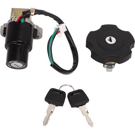 Kit de verrouillage du bouchon du réservoir de carburant et de gaz, interrupteur d'allumage de moto avec clé électrique, pour XT600 TW200 DT200 DT200R XT225 Serow 225 (1/5)