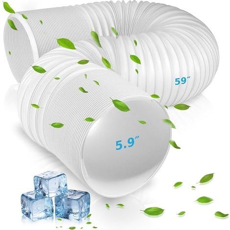 Tuyau Climatiseur Mobile, Φ15 cm/longueur 1.5 m, tuyau de climatisation portable,Tube de climatisation portable, extension de tuyau d'air conditionné universel (1/5)