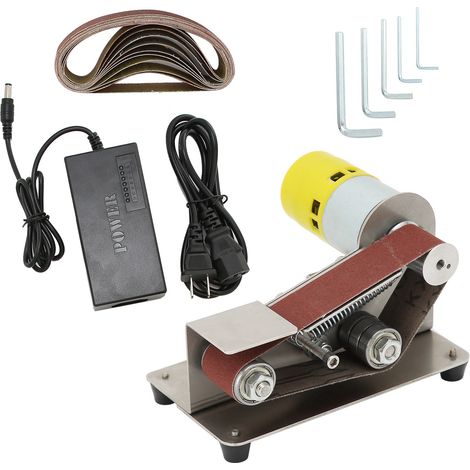 Ponceuse à Bande Mini Électrique 100W 775 DIY, Polissage et Affûtage, Machine à Poncer avec Prise US AC110‑240V (1/5)
