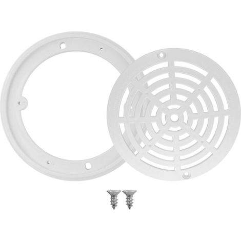 Couvercle De Drain Principal Piscine 8 Pouces Grille Supérieure Plaques Montage Sortie Remplacement Blanc (1/4)