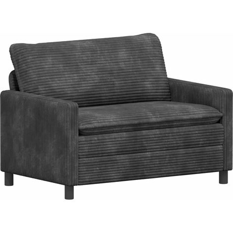 vidaXL Canapé Gris foncé 126 x 81 x 87,5 cm Polyester