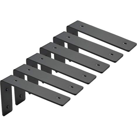 0 – Packung mit 6 5-mm-Stahl-Wandhalterungen – Robuste Tragkraft bis 50 kg – Einfache Montage – Für Industrieregale (1/4)