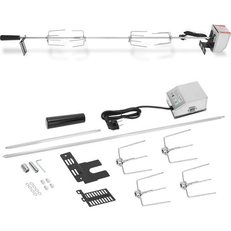 SWANEW BBQ Set di spiedini per barbecue per falÃ² 220V - 240V motore. 117 cm. 4 aghi per carne