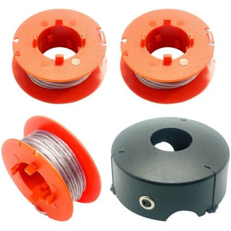 LaBlanc - F016800175 Carrete de hilo para Bosch Art 23 26 30 Easytrim y Combitrim, carrete de hilo suave automático Pro-Tap, 8 m x 1,6 mm con tapa F016L71088 (3 carretes + 1 tapa) (1/5)