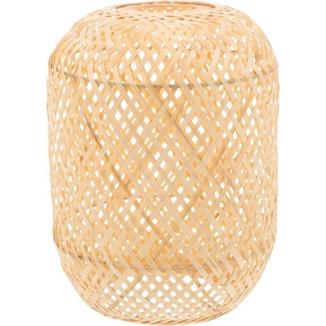 Woven Bamboo Lampshade 7.68 x 5.31 x 5.31 Inches Lightweight Bedside Table Lampshade Easy to Install Rustic Decor for Home Hotel Restaurant (1/5)
