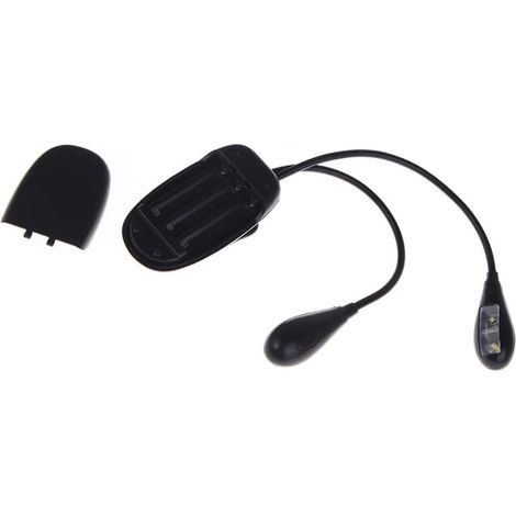 Lampe Flexible à Double LED pour Pupitre de Livre, Bras, Noir, et (1/5)