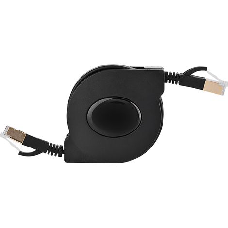 Câble Ethernet plat rétractable CAT7 RJ45 600 MHz blindé
