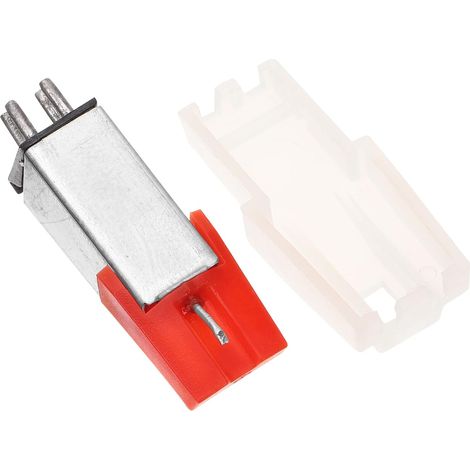 Stylet de Gramophone Aiguille de Remplacement pour Tourne-disque Son Clair et Plus Fluide en Plastique et Métal Rouge Compatible Phonographe Vinyle (1/5)