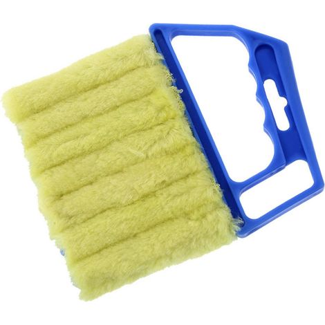 Mini brosse de nettoyage pour stores et volets multifonctionnelle, bleue, idéale pour la maison et l'hôtel. (1/5)