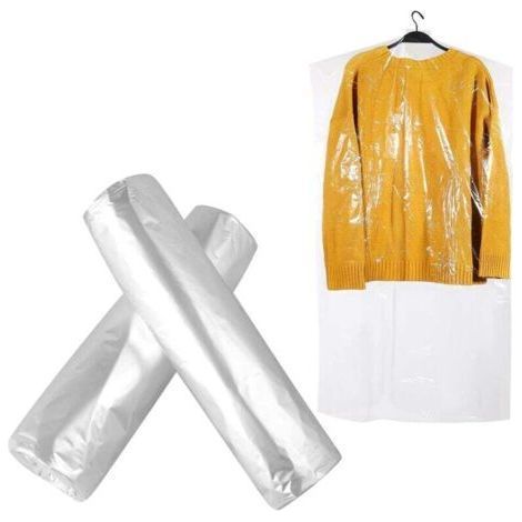 Housse Vêtement, 100 Pièces 60 cm x 100 cm sacs de Nettoyage à sec Vêtement Vêtements Housse de Protection Jetable Anti-poussière sac de Costume (1/5)