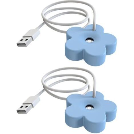 Lot de 2 humidificateurs à petites fleurs pour bureau, pulvérisateur d'eau USB portable avec minuterie de 8 heures, pour brume fine nano et fonctionnement silencieux (1/3)