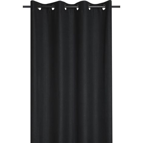 Rideau occultant - - Effet tweed Gris anthracite 140x260 cm (1/3)