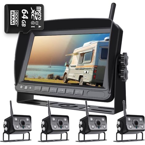 Kit de caméra de recul sans fil IPS 4 caméras FHD 64 Go (1/5)
