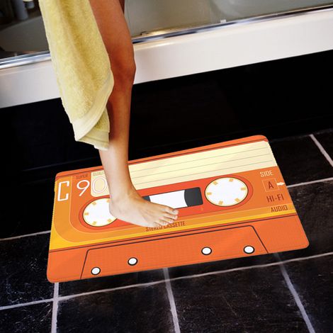 Vintage Tape Printing Rutschfeste, wasserabsorbierende Matte für Bad und Küche (5) (1/4)