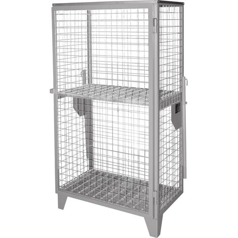 Bauer Gasflaschen-Depot GFD-R 4, Mausgrau, 1 Tür, Drahtgitter für 4x 11 kg-Gasflaschen
