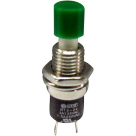TRU COMPONENTS TC-R13-24B1-05 GN Drucktaster 250 V/AC 1.5 A 1 x Ein/(Aus) tastend Grün   1 St.