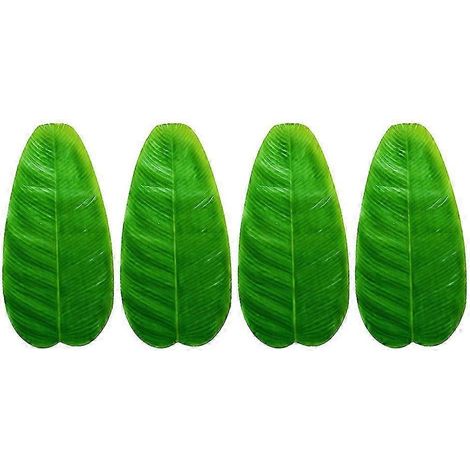 4Feuilles de Bananier Artificielles Grandes Décorations Tropicales pour Fêtes Guirlande Exotique Lot de 4 (1/5)
