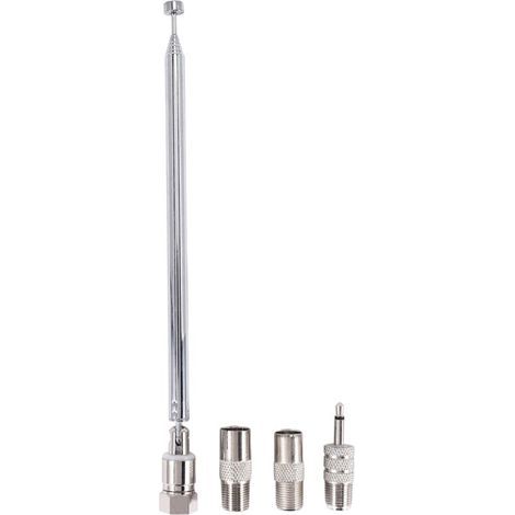 3,5-mm-FM-Antennenadapter, Typ F-Stecker mit Teleskopstange für Stereoradioempfänger (1/5)