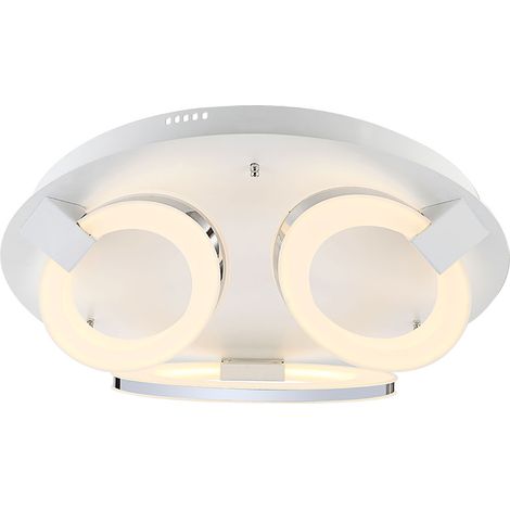 Plafonnier Moderne Design Spot de plafond Anneaux Plafonnier ovale, 3x LED 18,2 watts 1420 lumens blanc chaud, 57cm