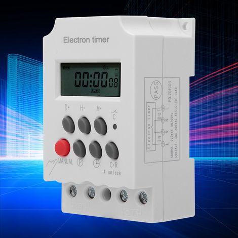 Minuterie électronique à microprocesseur intelligente à courant élevé KG316T-II 220 V CA 30 A (1/5)