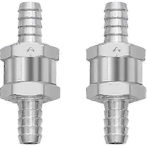 Clapet anti-retour (2 pièces, 8 mm) en alliage d'aluminium, clapet anti-retour unidirectionnel pour carburateur diesel/essence basse pression (1/4)