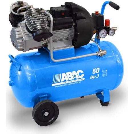 Abac – Compresseur 3HP avec huile 50L – Pression 10 bar – Débit d’air élevé pour usage professionnel – Moteur performant