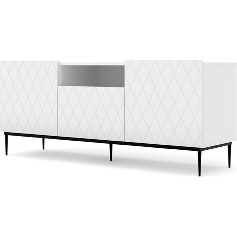 COLLEZIONE MOBILI DIUNA RTV2D1K 145 BIANCO OPACO NERO MONTATURA