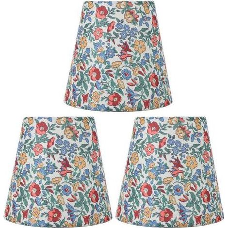 SJLERST Abat-jour conique en tissu à motif floral pour lampadaire ou lampe sur pied avec culot E14 (1/5)