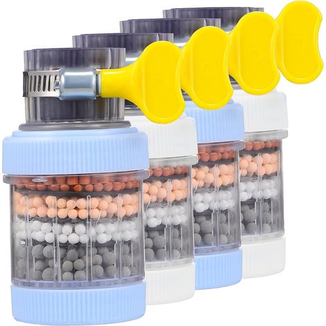 CCYKXA 4-teiliger Anti-Spritz-Wasserhahnfilter für Küchen- und Badezimmerspülen, filtert Verunreinigungen aus dem Trinkwasser (1/5)