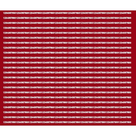 Selbstklebende Zahlenaufkleber, 3 mm, dunkelrot, glänzend (1/3)
