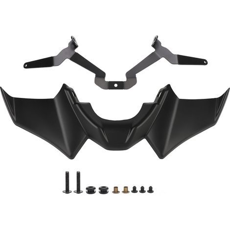 Guardabarros delantero, extensión del capó y alerón de la cubierta de la rueda para motocicleta MT-07 SP 2021 a 2023, color negro. (1/5)