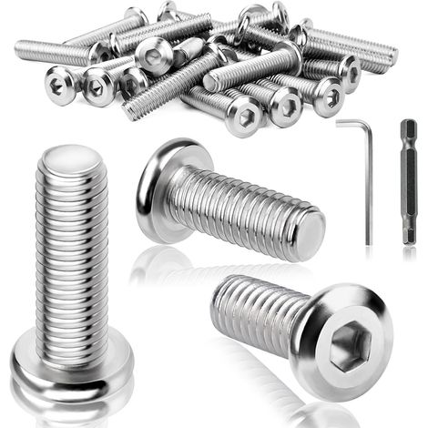 Vis Tete Plate M8x20mm Vis Allen M8 Acier Inox 25 Pièces (1/5)