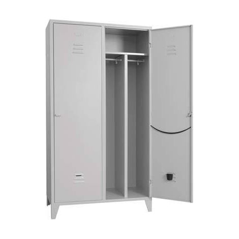Armadio Sporco Pulito Montato Prometal Verniciato Grigio Posti 2 - H.Mm 1795- Mm 680X500 - 1 Pz (1/3)