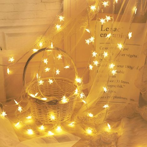 Guirlande Lumineuse Étoilée Extérieur 50 LED pour Jardin Fête Mariage Décoration Maison (1/5)