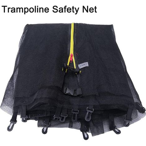 Remplacement de filet de trampoline, filet de sécurité de trampoline de 10 pieds pour filet de remplacement résistant aux intempéries à cadre rond à 6 poteaux MNS (1/4)