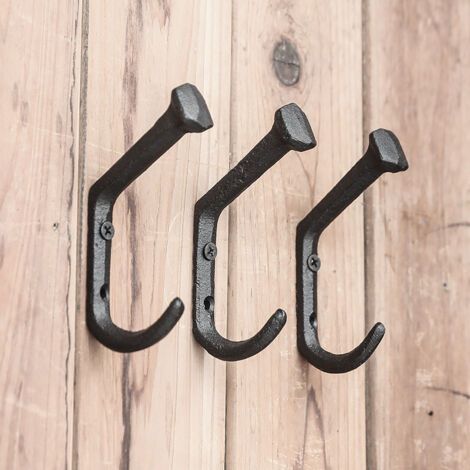 Crochets muraux à visser pour supports de plantes, rangement de balcon, rangement d'outils, garage, jardin, support mural pour plantes d'intérieur et d'extérieur (x3) (1/5)