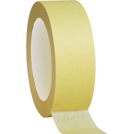 Gelbes Abdeckklebeband, das bis 80° hitzebeständig ist - Klebebandrolle 38 mm x 50 m zum Malen
