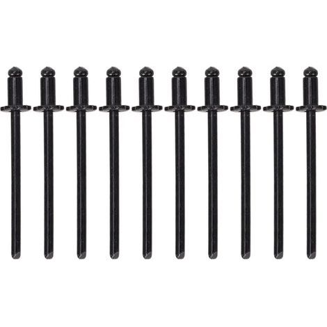 Rivets roses en aluminium antirouille pour voiture, 8 pièces, en forme d'étiquette de porte VIN AMC, tous les véhicules, noirs (1/5)