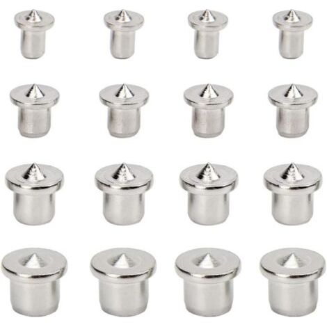 16 pièces Alignement de Bois Pointe Centrage de Goujon Outil de Centrage de Goujon pour le Travail du Bois au Centre de la Goupille, 6 mm 8 mm 10 mm 12 mm (Solide) (1/5)
