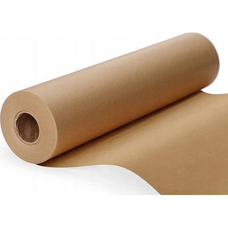 Papier sulfurisé brun - 50 m x 38 cm - Revêtement antiadhésif et siliconé